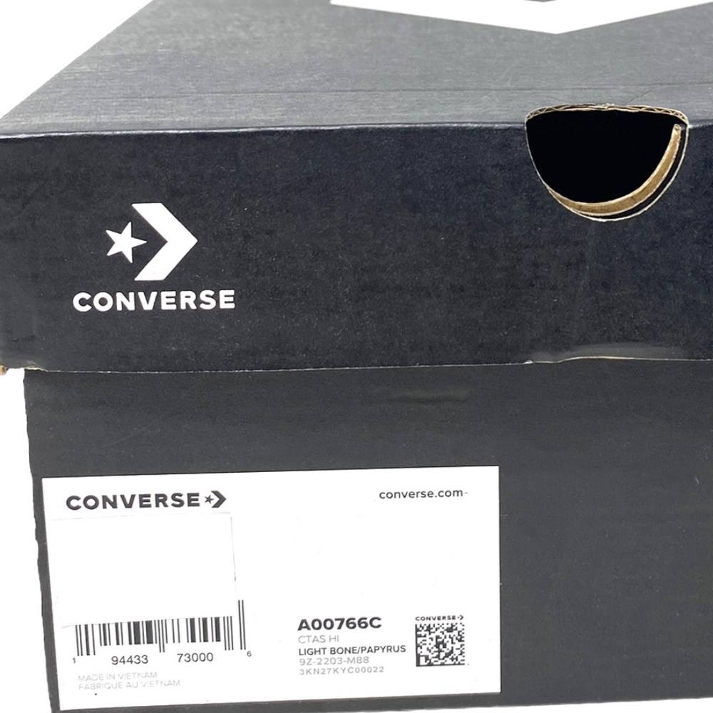 Converse Chuck Taylor All Star High Top Canvas Beige Women Size Sneakers A00766C - Picture 9 of 10